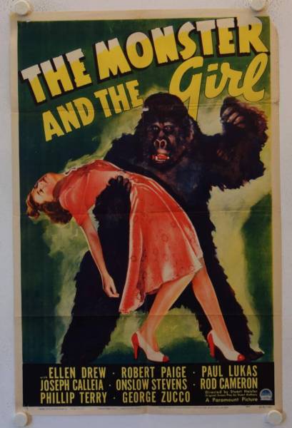 The Monster and the Girl original release US Onesheet movie poster